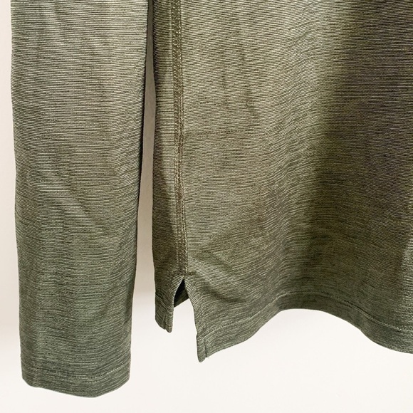 Nike Dri-Fit Dark Green Space dye Long Sleeve 3/4 Zip athletic top Medium - Picture 7 of 11